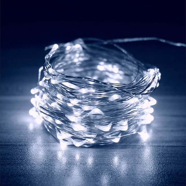 LED Gardin USB Lysstreng med Fjernbetjening 300 LED 3m Cold White