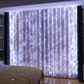 Miniatyrbillede 6 af 10: LED Gardin USB Lysstreng med Fjernbetjening 300 LED 3m Cold White