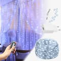 Miniatyrbillede 1 af 10: LED Gardin USB Lysstreng med Fjernbetjening 300 LED 3m Cold White