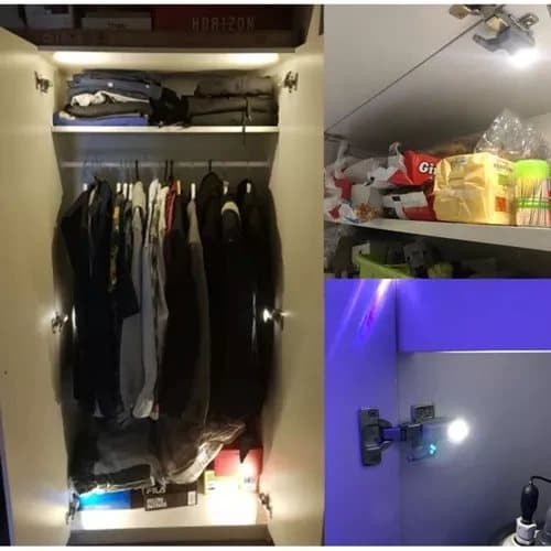 Hængslet skabsbelysning | LED lampe til kabinet