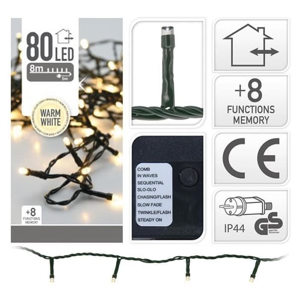 Ljus girlang - LED - Varmvit - 5m