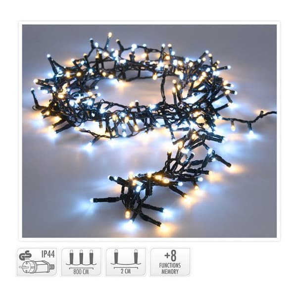 GENERIC - Snake Garland 400 LEDs 11m Kallt Och Varmt Ljus