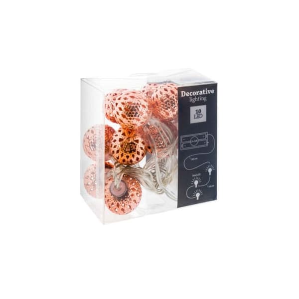 Led kopparmetall kulgirland 1m