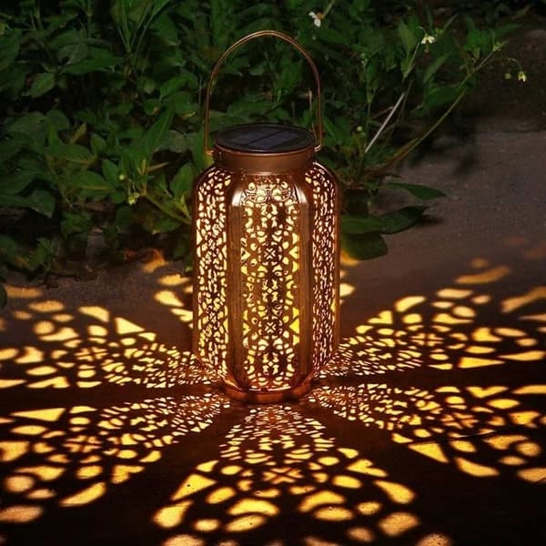 Solcellsdriven bordslampa i brons  Devi