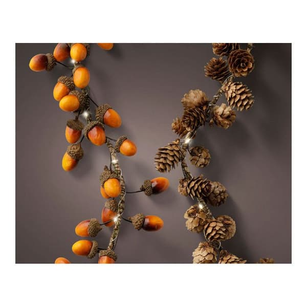 GENERISK - Microled Garland 110cm 15 lysdioder diverse modeller ananas eller ekollon