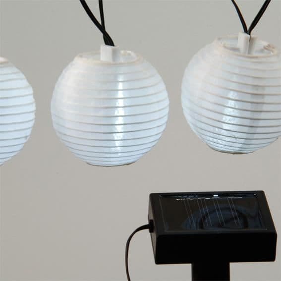 LED solgarland - Ej specificerad - 4,5 m - Cool vit - Svart kabel - Utomhus trädgård