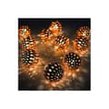 Miniatyrbild 2 av 3: Led kopparmetall kulgirland 1m