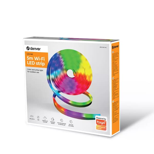 Denver Smart LED Strip LCO-541 – 5m RGB WiFi-lysstripe for Bruk Inne og Ute