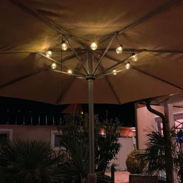 EZSOLAR Solcellslinga 30 lumen typ sfärisk 10 lampor 2700k