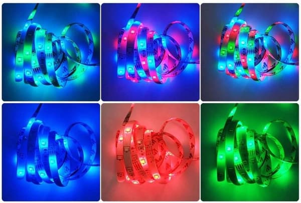 RGB LED STRIP OUTDOOR 230V FÖR TV 5M 3528 STARK RUMSFJÄRRKONTROLL