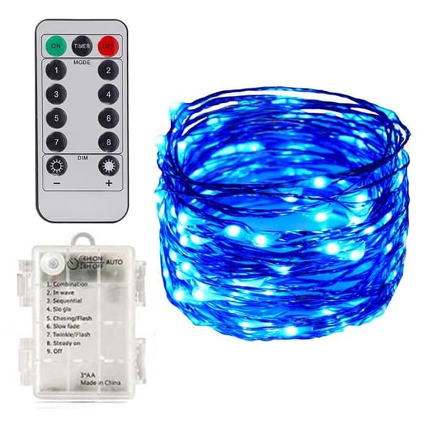 TD® LED String Lights Vattentät Batteridriven 100 lysdioder 10M med fjärrkontroll Bröllop Trädgård Sovrum Jul