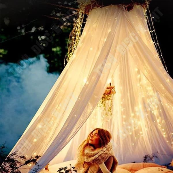 TD® batteridrivna LED-slingor, 2 x 10M Starry Lights 100 LED, inomhus utomhusdekor Vattentät fjärrkontroll