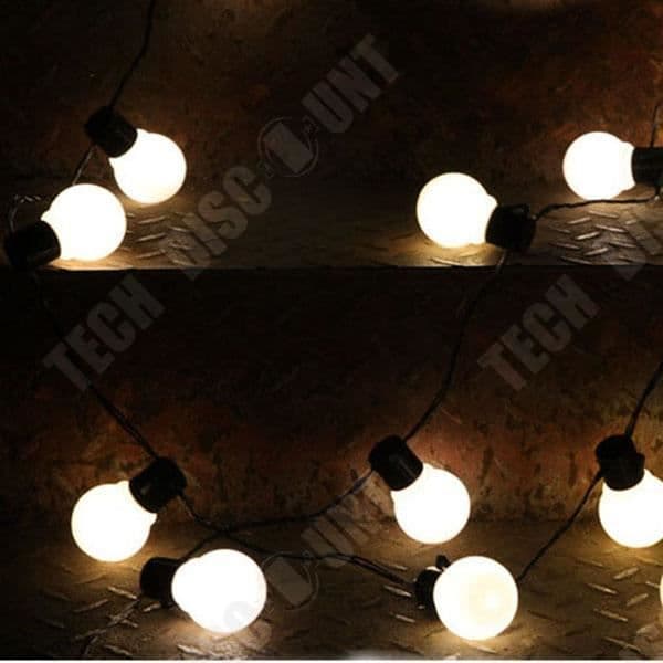 TD® LED-ljusgirlang, G50 ljusgirlang, utomhusljusgirlang, bollgirlang, julfest - Modell: Mjuk vit 5m - MILEDCA1