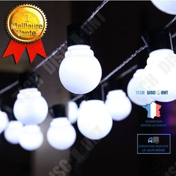 TD® LED-ljusgirlang, G50 ljusgirlang, utomhusljusgirlang, bollgirlang, julfest - Modell: Mjuk vit 5m - MILEDCA1