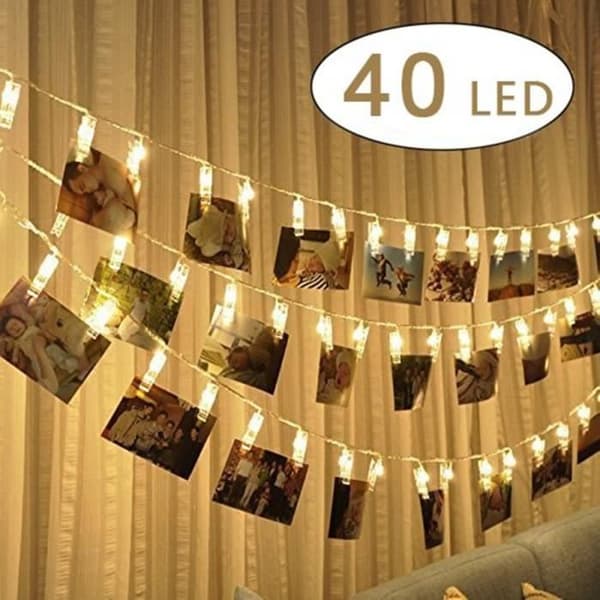 MC 40 LED Batteridriven clip-on girlander - LED batteri - 4 m
