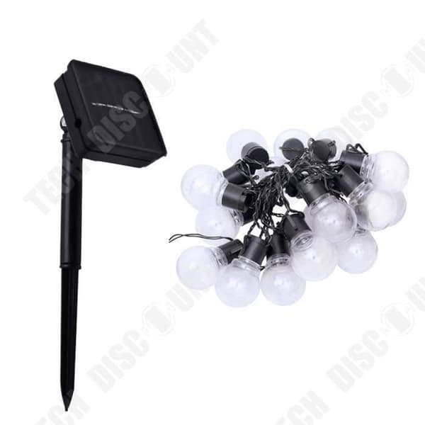 TD® Solar Lamp LED Bulb String Lights Outdoor Varm Vit Solar Uppvärmd för Uteplats Party Dekoration