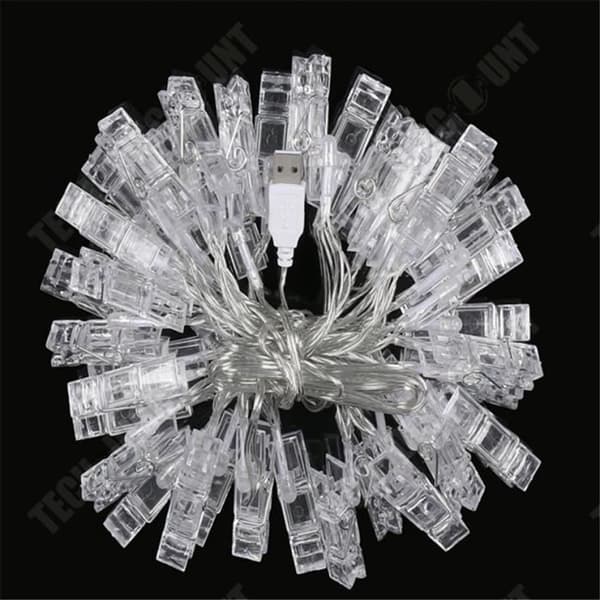 TD® 20 LED-fotoklämmor Fairy Lights, LED-fotoklämmor Ljuskedjor Dekoration för foton, fest, bröllop (varmvitt)