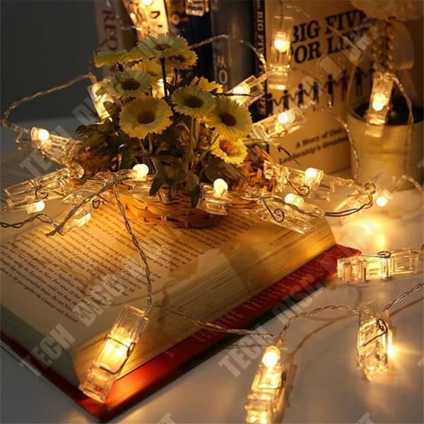 TD® 20 LED-fotoklämmor Fairy Lights, LED-fotoklämmor Ljuskedjor Dekoration för foton, fest, bröllop (varmvitt)