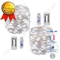 Miniatyrbild 1 av 4: TD® 2-pack med 20 m 200 LED silvertråd USB led-slingor med fjärrkontroll, 8 lägen (kallvitt).