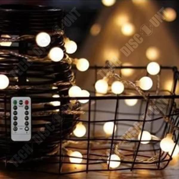 TD® batteridrivna LED Fairy Lights - 80 lampor - Varmvita - 10m