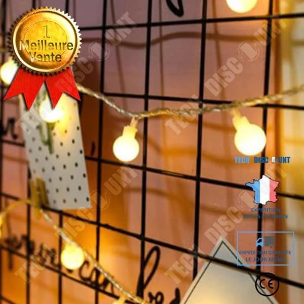TD® batteridrivna LED Fairy Lights - 80 lampor - Varmvita - 10m