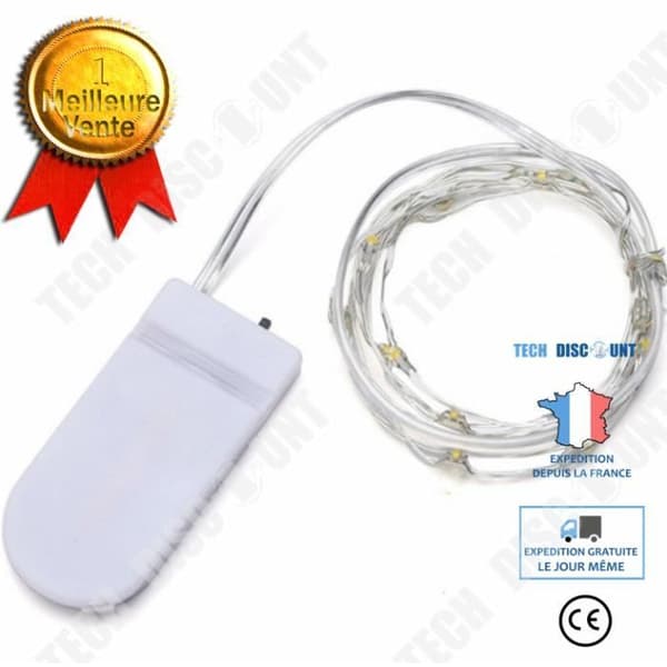 TD® batteridrivna LED Fairy Lights - Koppar - 50 glödlampor - Röda - 5M - Fairy Lights Heminredning (inget batteri)