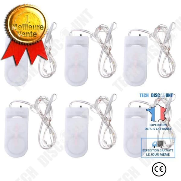 TD® 16st extra tunna gör-det-själv LED-slingor Batteridrivna inomhus Fairy Light for Home Vit