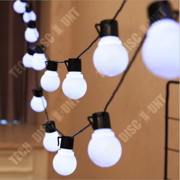 TD® Led-ljusgirlang, G50-girlang, utomhusgirlang, bollgirlang, manfest - Modell: färgglad 5m