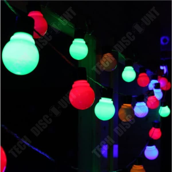 TD® Led-ljusgirlang, G50-girlang, utomhusgirlang, bollgirlang, manfest - Modell: färgglad 5m