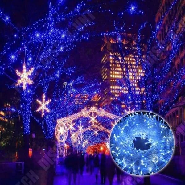TD® LED-ljusgirlanger 30 m vattentät - 8 ljuslägen - bröllop, födelsedag, julgran, utomhusdekoration inomhus