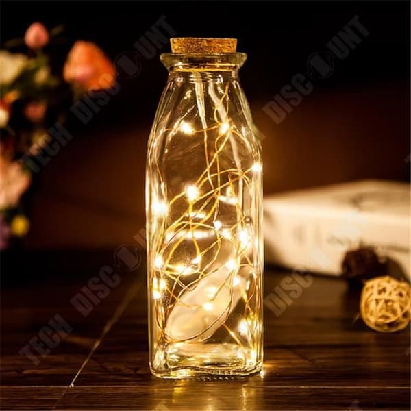 TD® Batteridrivna LED String Lights 10M 5M 4M 2M Koppartråd Fairy Lights String Lights - Modell: 5M DC12V Gul - MILEDCA0