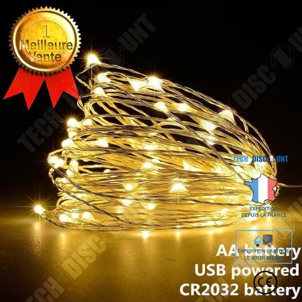 TD® Solar LED Koppartråd Ljus Utomhus Vattentät Juldag Dekoration Trädgård LED String Lights