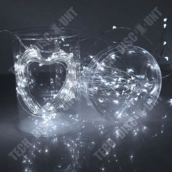 TD®-paket med 3 LED Fairy Lights 10m 100 LEDs, Cool White, för sovrum