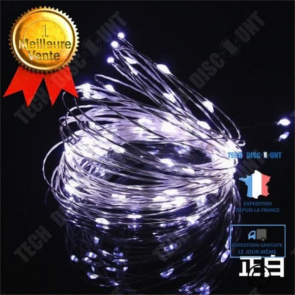 TD® 3PCS LED String Lights 10m 100 LEDs, Cool White
