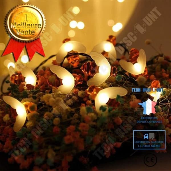TD® QQ Fairy Lights 5M 20 glödlampor, varmvit LED Fairy Lights Dekoration för fest julbröllop