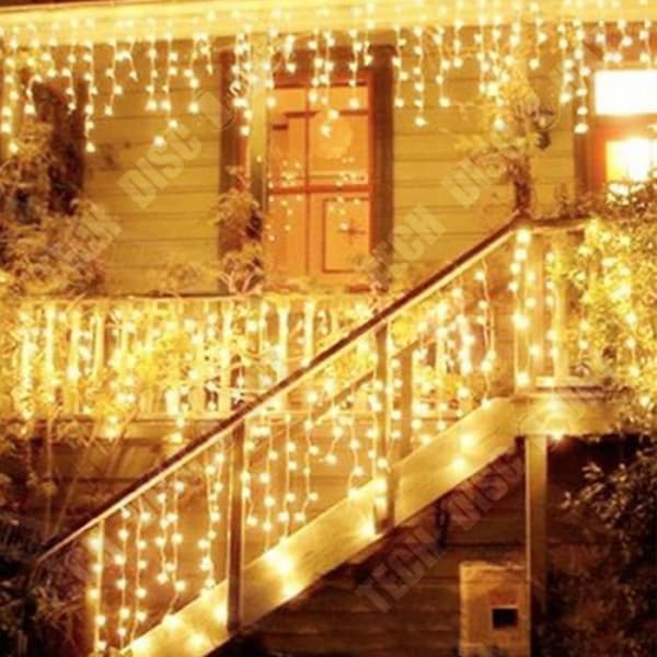 TD® 1m*3m 120 led gardin ljusslinga ljus led vattenfall strip bakgrund layout bröllop dekoration varm färg