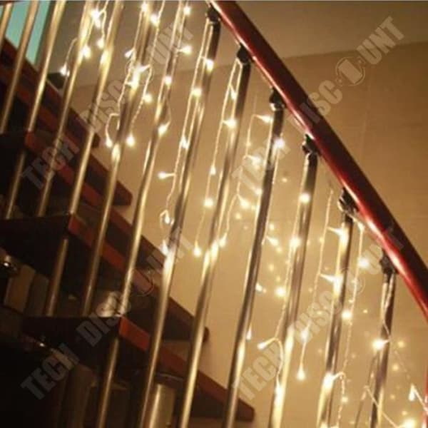 TD® 1m*3m 120 led gardin ljusslinga ljus led vattenfall strip bakgrund layout bröllop dekoration varm färg