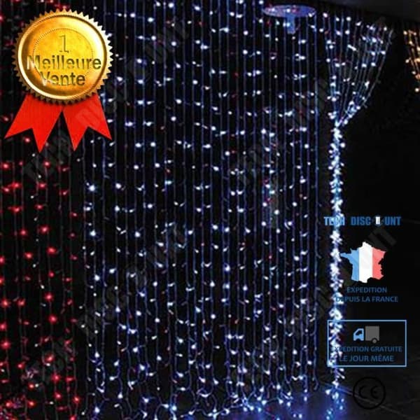 TD® 1m*3m 120 led gardin ljusslinga ljus led vattenfall strip bakgrund layout bröllop dekoration varm färg