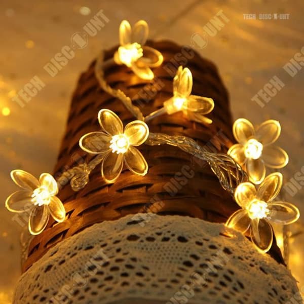 TD® LED String Lights Ribbon 50*LEDs Decoration Solar Powered Lighting IP65 Waterproof Light for Christmas.