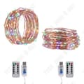 Miniatyrbild 4 av 4: TD® USB led-slingor, [2-pack]10m 100LED silvertråd med fjärrkontroll, 8 lägen (färg).
