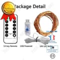 Miniatyrbild 1 av 4: TD® USB led-slingor, [2-pack]10m 100LED silvertråd med fjärrkontroll, 8 lägen (färg).