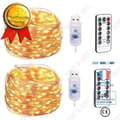 Miniatyrbild 1 av 4: TD® USB Led String Lights, [2 Pack]10m 100LED Silvertråd med fjärrkontroll, 8 lägen (varmvitt)