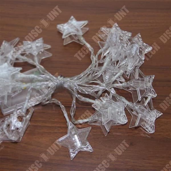 TD® LED Photo Clip Star String Lights Hög med 20 lampor Varmvit 3m Klar, Födelsedagsfest, Bröllop
