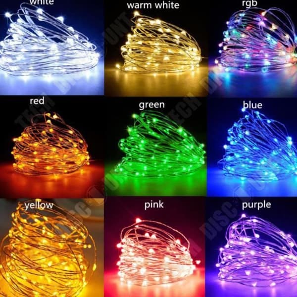 TD® batteridrivna LED Fairy Lights - Koppar - 50 glödlampor - Röda - 5M - Fairy Lights Heminredning (inget batteri)