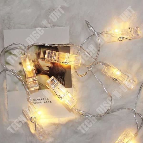 TD® 20 LED-fotoklämmor Fairy Lights LED-fotoklämmor Ljusslingor Dekoration för foton - Varmvitt