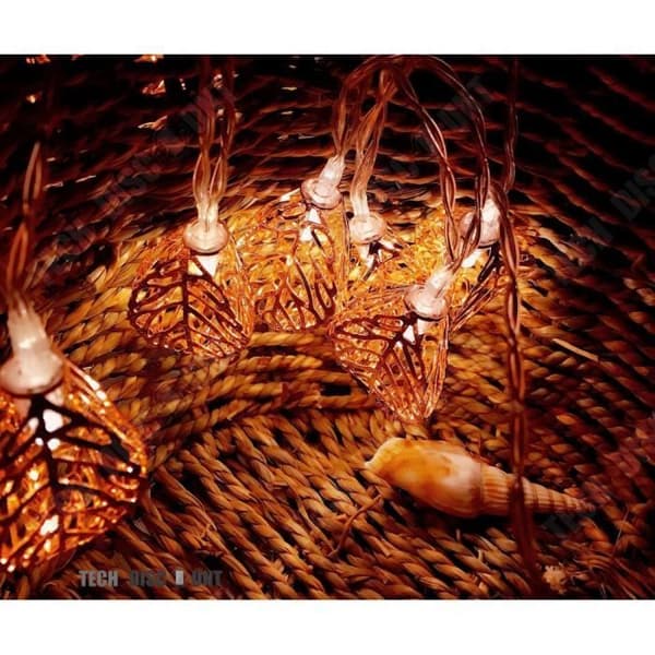 TD® ljus krans blad led bollar inuti utsidan guld metall batteri födelsedag kinesiska barnrum dekoration