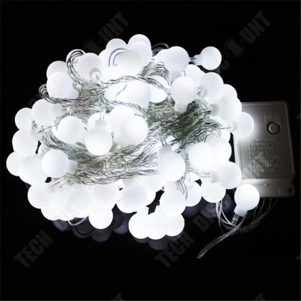 TD® 220V EU-kontakt LED String Lights Balls String Lamp Holiday String Lights Bröllopshem - Modell: Varmvit