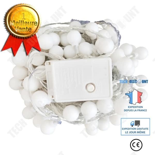 TD® 220V EU-kontakt LED String Lights Balls String Lamp Holiday String Lights Bröllopshem - Modell: Varmvit