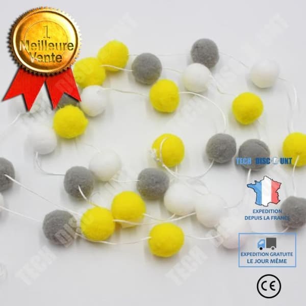 TD® LED String Light 20 LED Bomullsbollar String Light
