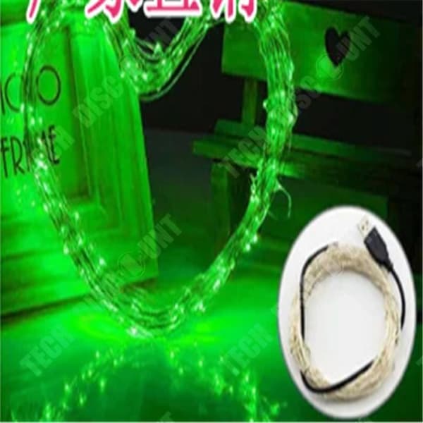 TD® Silver Wire String Lights LED Fairy Lights Christmas Fairy Lights - Modell: Grön 1M 10LEDS - MILEDCA1